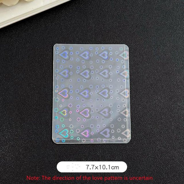 10er Set Transparente Kartenhalter aus Kunststoff mit Bunt-Laser-Effekt von YEJET-Student - Bild 1