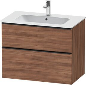 Duravit Waschtischunterschrank D-Neo in Weiß und Nussbaum, B: 81 cm, T: 46,2 cm, H: 62,5 cm - Bild 1