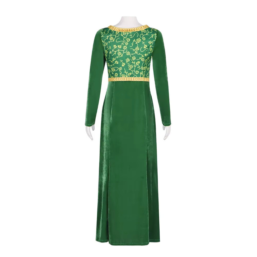 HHYRCOS Prinzessin Shrek Cosplay Kostüm, Grünes Kleid, für Erwachsene Frau - Bild 3