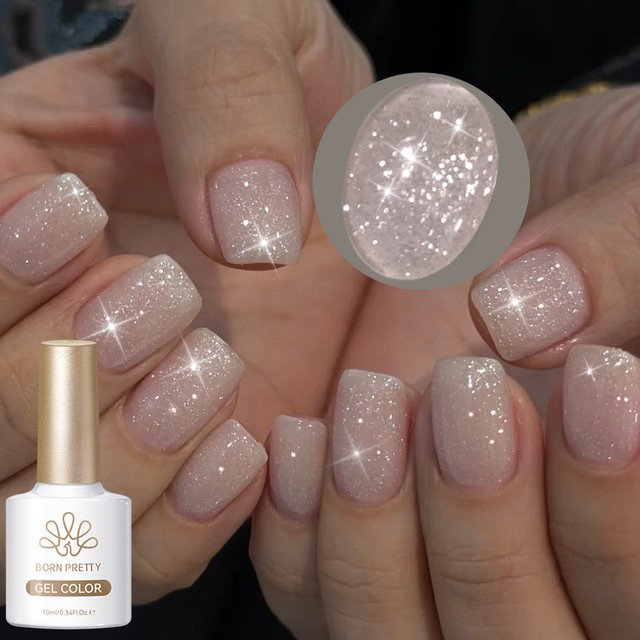 BORN PRETTY Nagellack, Nude Pink, Schimmernd, 10 ml - Bild 1