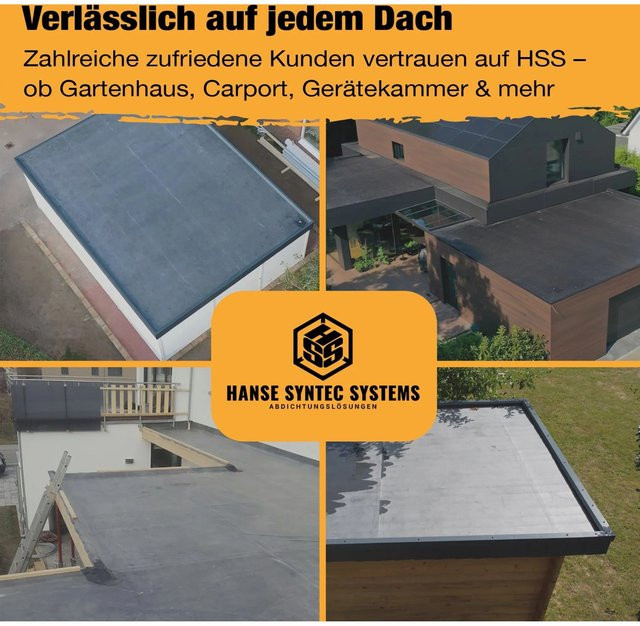 Dachprotect EPDM Dachbahn Schwarz 6,1 x 10,5 Meter in 1,2 mm Stärke - Bild 1