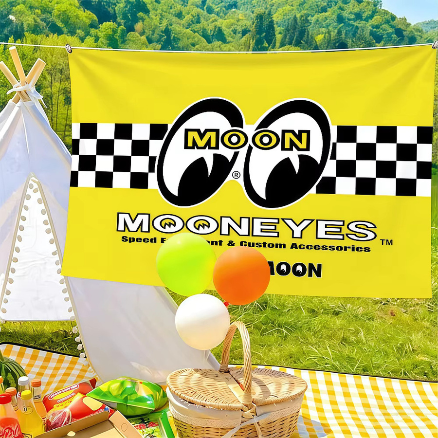 Warner Bros. Dekoflagge mit Moon-Eyes-Aufdruck für Party und Wandkunst, B/H: 40 x 60 cm - Bild 3