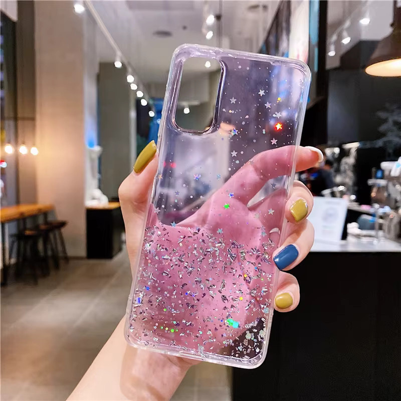 Glitzer Bling Handyhülle von HERECASE in Schwarz für Samsung Galaxy S25 S24 S23 S22 S21 S20 Plus Note 20 Ultra A22 A32 A42 A52 A72 A23 A33 A53 A73 - Bild 2