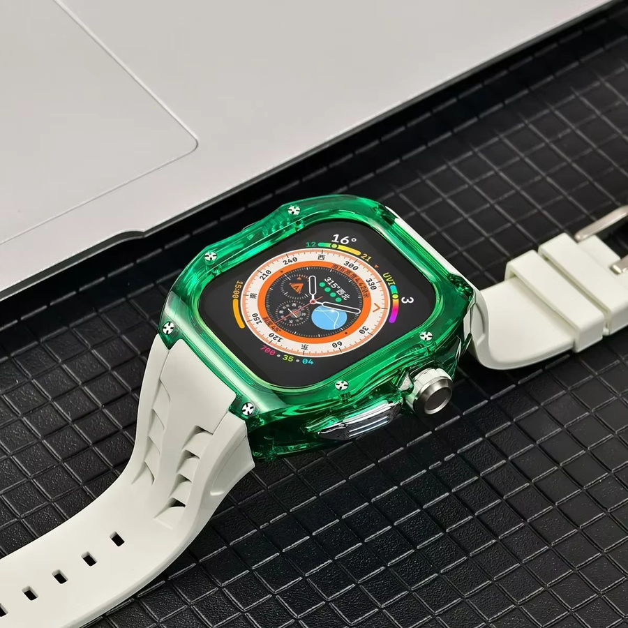 OAKCHARM Uhrenarmband Silikon, Weiß, Apple Watch Ultra 49 mm - Bild 3
