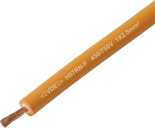TRU COMPONENTS Gummischlauchleitung H07RN-F Orange 1 x 2,5mm² Meterware - Bild 1
