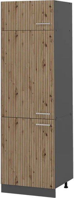 Vicco R-Line Kühlumbauschrank Hochschrank für die Küche in Artisan-Eiche und Anthrazit, B/T/H: 60 x 57,2 x 207 cm - Bild 1