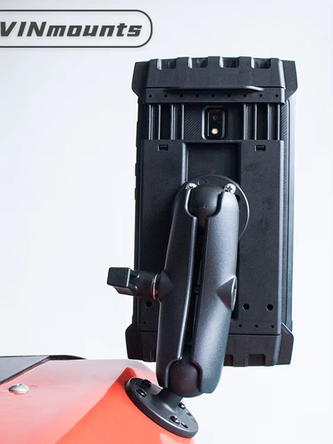 VINmounts Universeller Tablet-Halter für 8-13 Zoll in Schwarz mit verstellbarer Klemme 210-270mm und robustem Montageständer ohne Kugelkopf - Bild 5