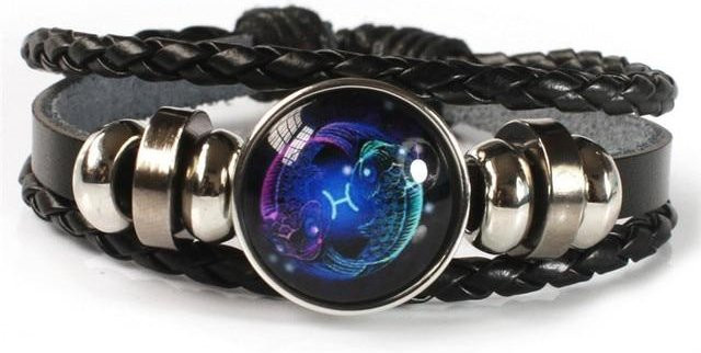 Armband Lederarmband & Armreif, Sternzeichen Sternbild, Schwarz, Unisex - Bild 1