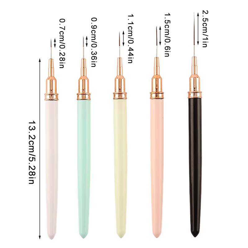JCSYFAC Nail Art Liner Pinsel Set, 5 Stück - Bild 2