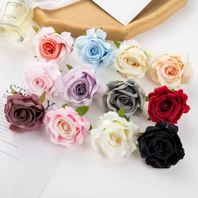 ZQCY Seiden-Kunstblumen-Rose in Multicolour für Hochzeiten und DIY-Dekorationen - Bild 1