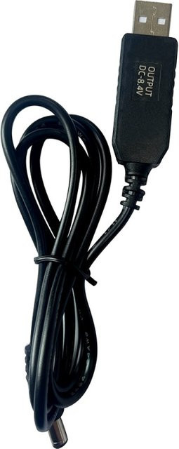 USB-Ladekabel Ersatz für Outdoor-Angelköder und Boot-Batterien mit USB-A und USB-C in Schwarz, 1 Meter - Bild 1