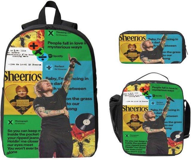 Ed Sheeran Loop Tour 2026 Schulset mit Rucksack, Brotdose und Federmäppchen von Fancy Style Studio in Multicolour - Bild 1