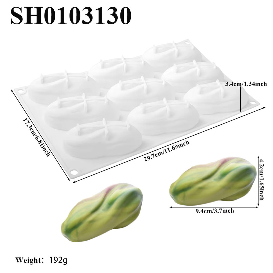 SHENHONG Silikon-Backform mit Pistazien-Design für Schokolade, Mousse oder Seife - Bild 2