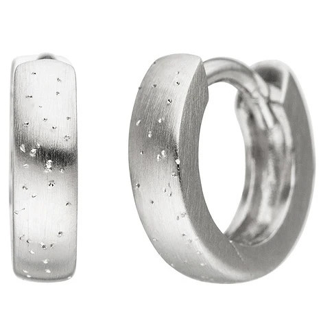 Colfem Creolen 925 Silber, matt, Unisex - Bild 1