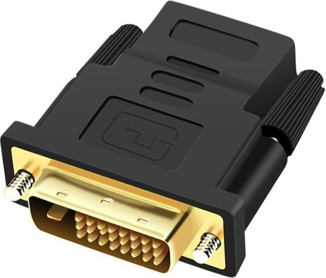 DVI-zu-HDMI-Adapter Hochgeschwindigkeits-DVI-I24+5-Port-Konverter für HDTV, Plasma, DVD und Projektor in Schwarz - Bild 1