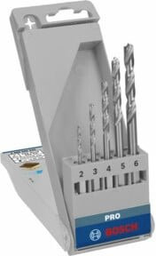 Bosch Holzbohrer-Set mit Sechskantschaft, 5-teilig, Farbe: Silber, Durchmesser: 2 mm - 6 mm - Bild 1