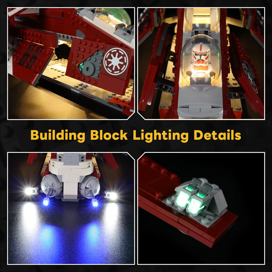 LEGO Star Coruscant Guard Gunship 75354, LED-Beleuchtungsset - Bild 3