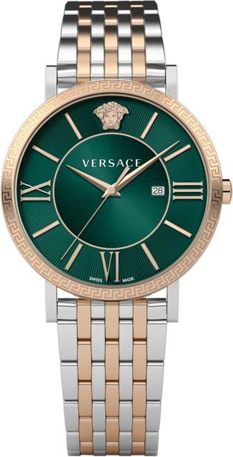 Versace Herrenuhr, Quarz, Edelstahl, Grün, 42 mm, 5 ATM - Bild 1