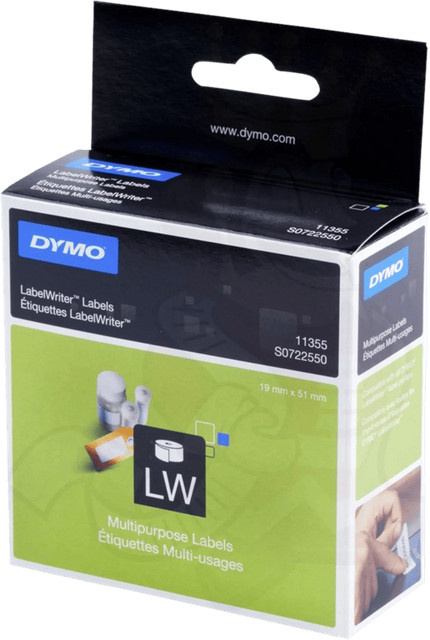 DYMO Universal Vielzweck-Etiketten aus Papier, Weiß, B: 51 mm, H: 19 mm, 500 Stück, permanent haftend - Bild 2