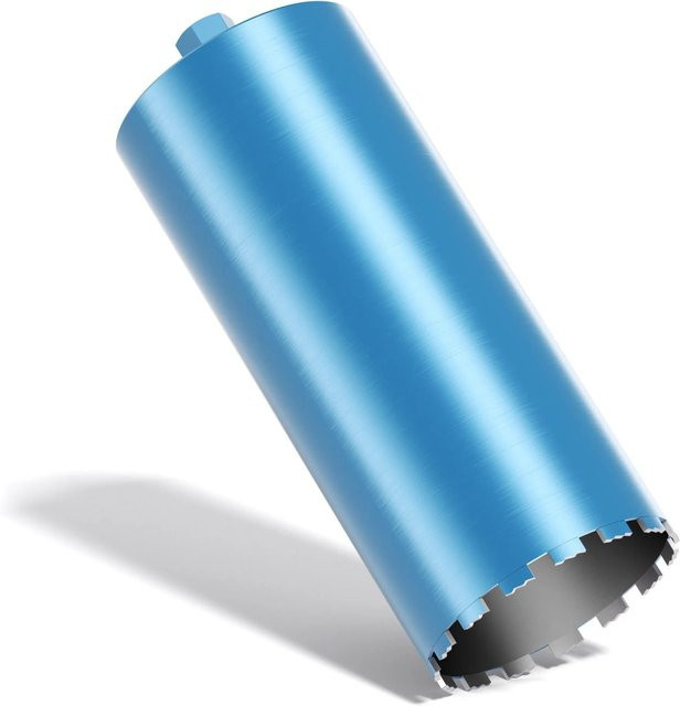 Wiltec Shark Diamantbohrkrone für Beton, Durchmesser: 200 mm, Länge: 450 mm, Anschluss: 1 1/4 Zoll, Farbe: Blau - Bild 1