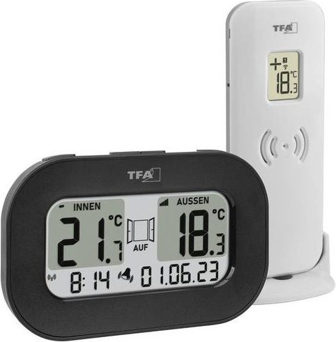 TFA Dostmann COOL@HOME Digitales Funk-Thermometer in Schwarz - Bild 1