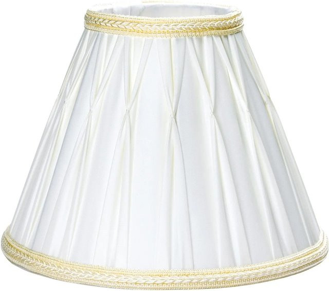 Orion Lightstyle Lampenschirm konisch aus Stoff in Weiß, Durchmesser: 31 cm, Fassung E27 - Bild 1