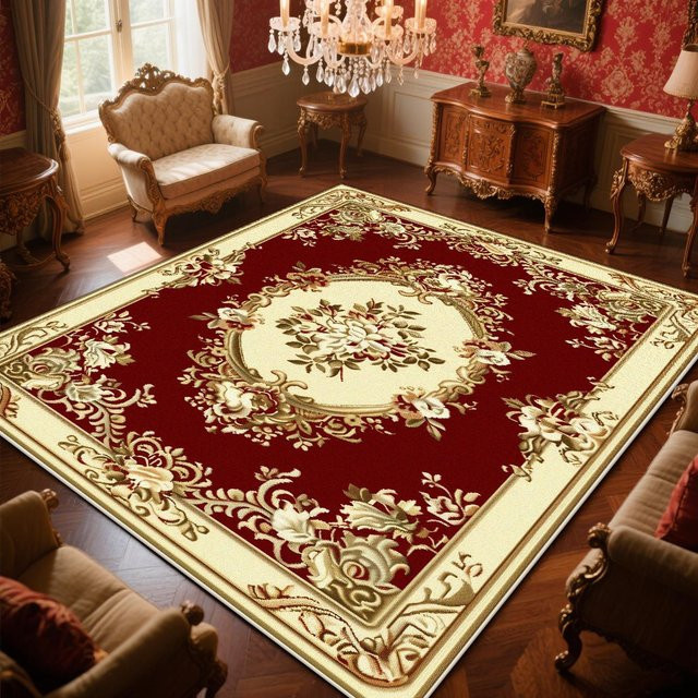 Karpetti Persischer Teppich in Rot mit floralem Orient-Design, rutschfest und waschbar, B/T: 200 x 300 cm oder 80 x 120 cm - Bild 1
