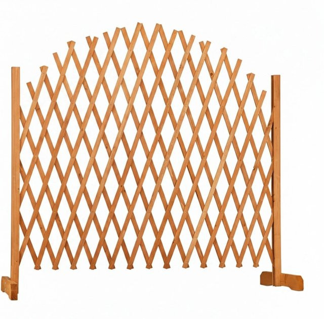 Ausziehbarer Relaxdays Rankgitter aus Tannenholz in Orange, B: 98 cm, H: 200 cm, T: 30 cm - Bild 1