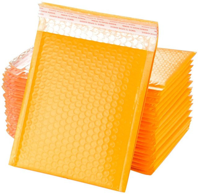 Selbstklebende PolyMailer Luftpolstertaschen von Honor Electronics in Gelb, B: 13 cm, H: 18 cm - Bild 1