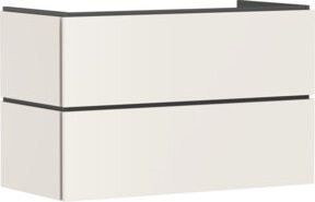 Hansgrohe Waschtischunterschrank Xilesa E mit 2 Schubladen und Push-to-Open, Beige matt, B: 98 cm, T: 47 cm - Bild 1