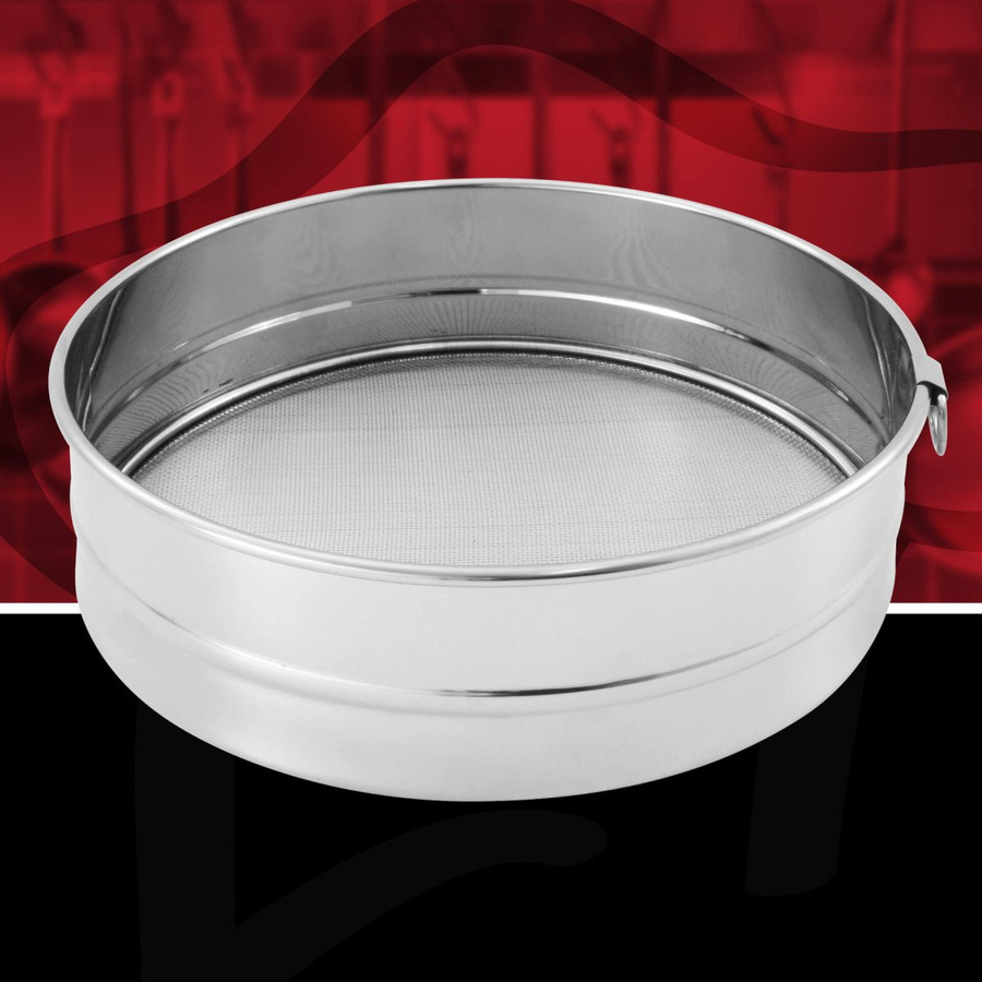 FMprofessional Profi-Mehlsieb aus Edelstahl in Silber mit feinem Netz, Durchmesser: 22,5 cm - Bild 2
