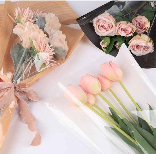Transparente Kunststoff-Verpackungshüllen für einzelne Rosen und Blumenbouquets - Bild 1