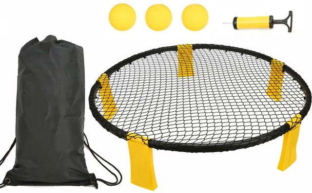 aimo Mini Beach Volleyball Spike Spielbälle Set, Gelb - Bild 1
