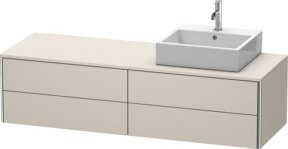 Duravit Waschtischunterschrank XSquare in Taupe mit 4 Schubladen, Breite: 160 cm, Tiefe: 54,8 cm, Höhe: 40 cm - Bild 1