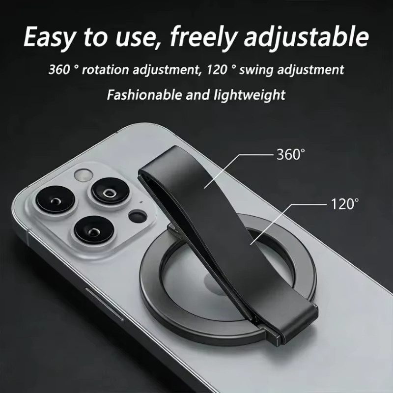 VIKEFON Magnetischer Fingerring-Handyhalter in Orange, faltbarer Smartphone-Ständer kompatibel mit MagSafe für iPhone 17 16 15 14 13 12 Pro Max - Bild 4