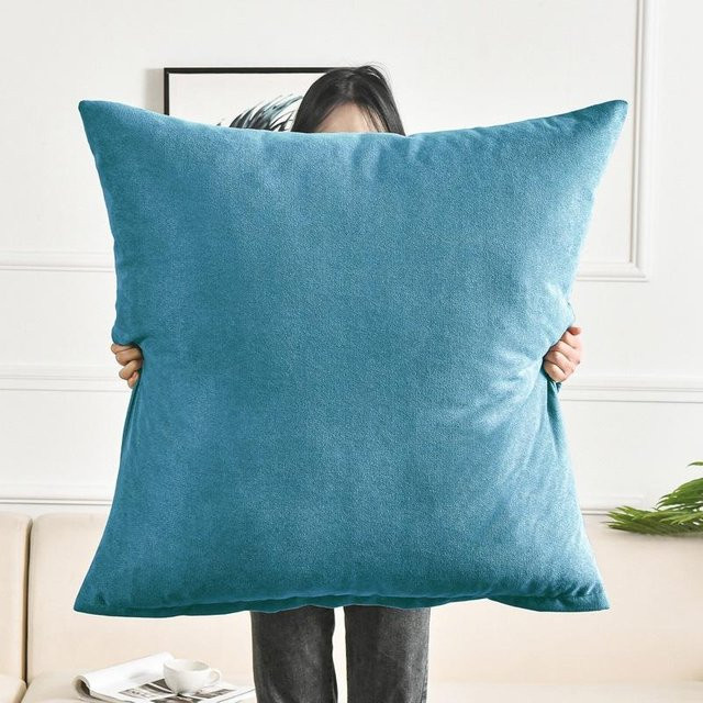 JMG Clothing Kissenbezug Uni Türkis aus Polyester für dein Sofa, B/B: 50 x 50 cm - Bild 1