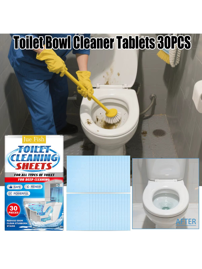 Jue-Fish Toilettenreiniger-Tabletten 30 Stück zur Kalkentfernung und Geruchsbeseitigung - Bild 2