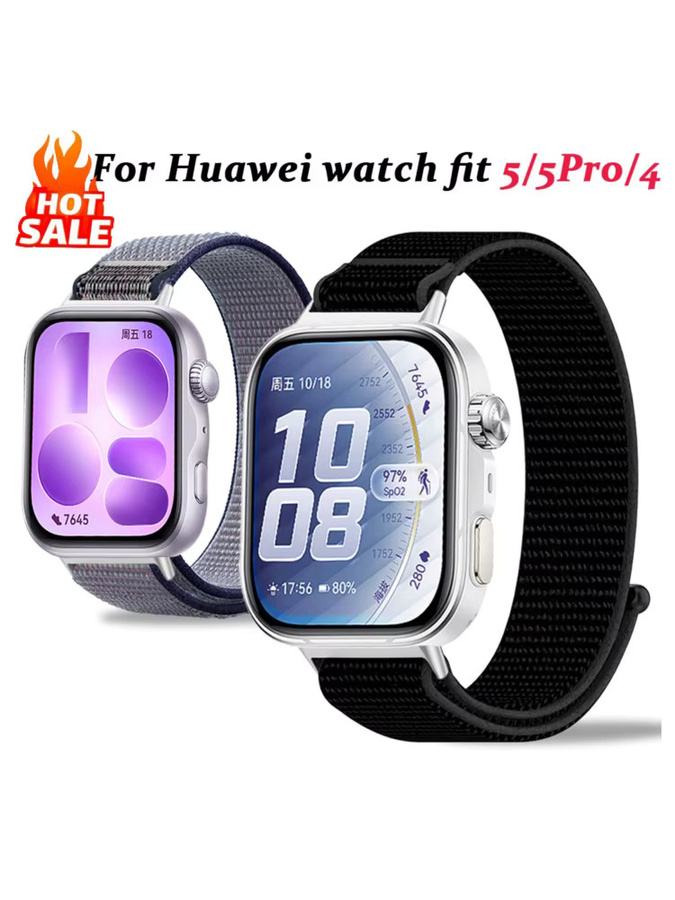CRESTED Uhrenarmband Nylon, Schwarz, für Huawei Watch Fit 5 Pro - Bild 7