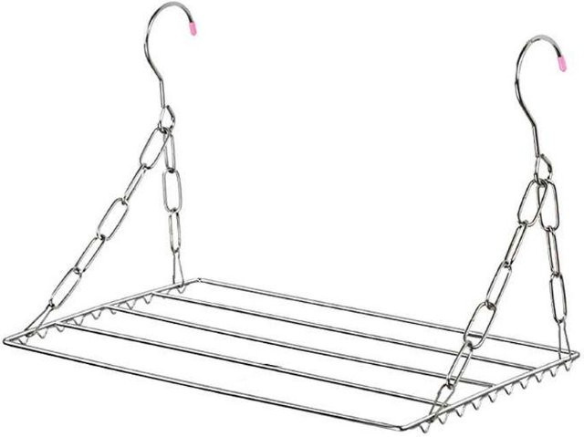 Yiran Furniture Klappbarer Wäscheständer und Schuhtrockner aus Edelstahl in Weiß - Bild 1