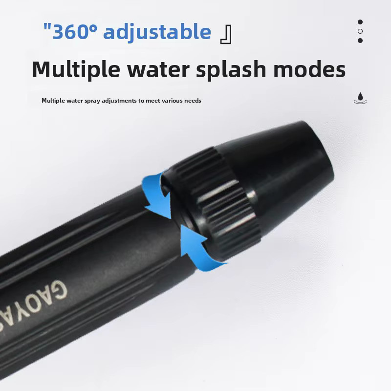 Black Diamond Hochdruck-Wasserpistole mit Kunststoffdüse in Schwarz für die Autowäsche und den Gartenschlauch - Bild 3