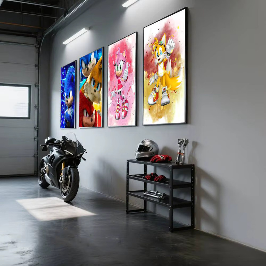 Kayou Sonic the Hedgehog 3 Poster Kunstdruck im Anime-Stil, Mehrfarbig - Bild 3