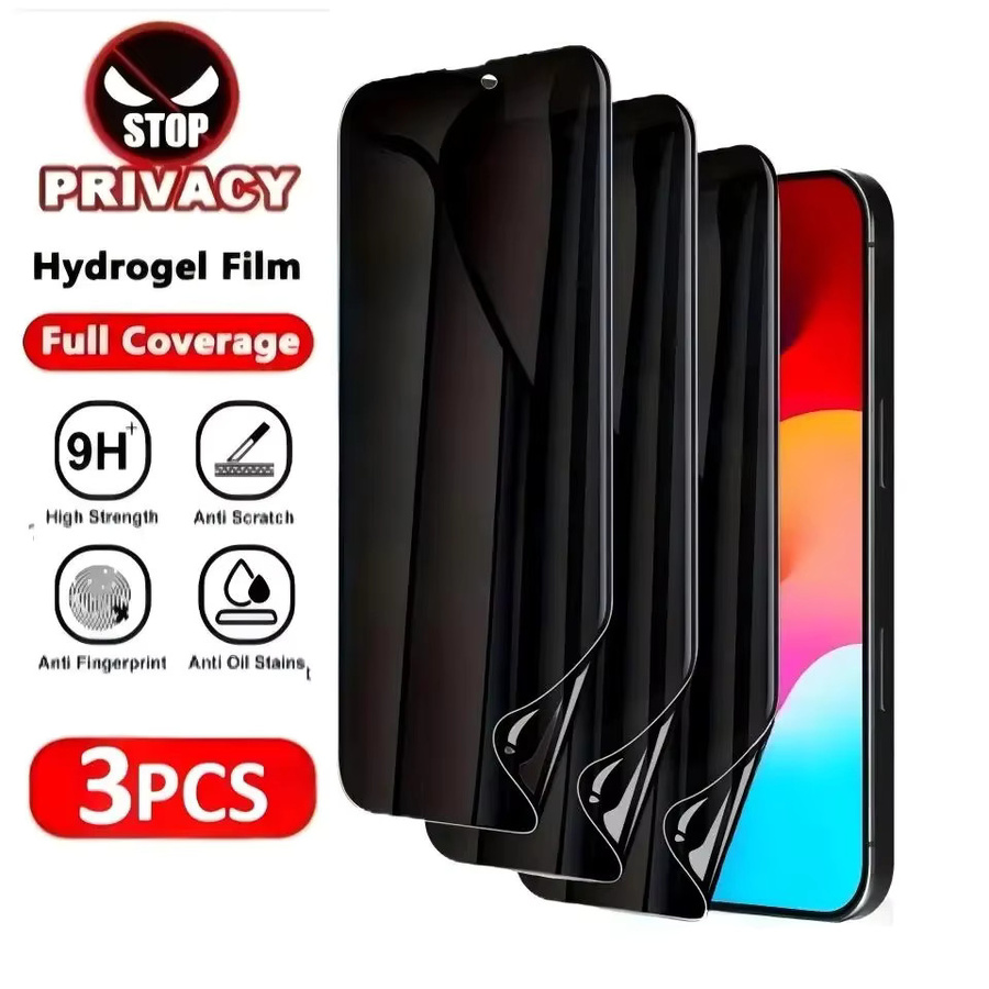 3 Stück DIXSG Anti-Spionage Hydrogel Displayschutzfolie für iPhone 17 16 15 14 13 12 11 Pro Max Plus XR XS - Bild 6