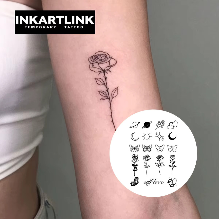 INKARTLINK Temporäres Tattoo, wasserfester semi-permanenter Aufkleber - Bild 2