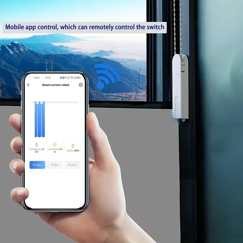 XIAORAN Tuya Smart Blind Motor mit Zigbee, Wifi und Bluetooth zur App-Steuerung für automatische elektrische Rollläden und Vorhänge, Farbe: Weiß - Bild 3