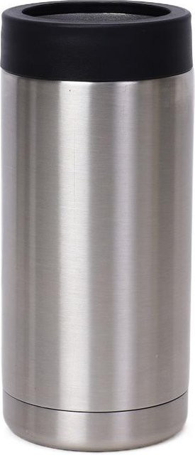Qingling Doppelwandiger Bierkühler aus Edelstahl in Silber für Getränkedosen und Flaschen - Bild 1