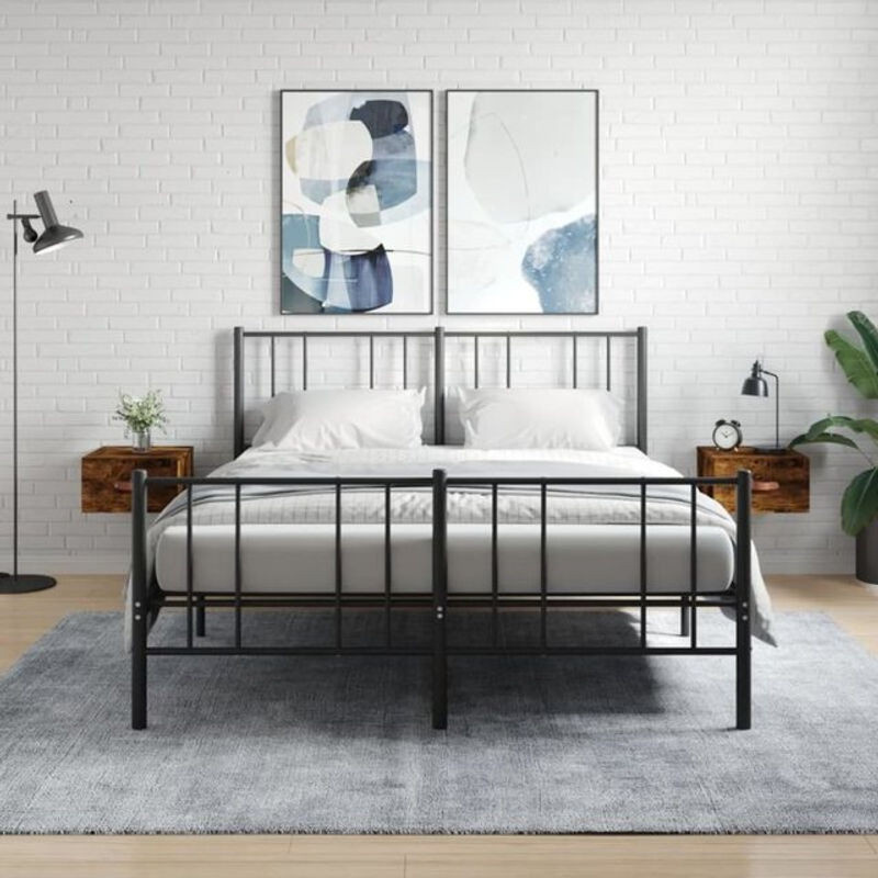 Vidaxl Wand-Nachttische 2er-Set aus Holzwerkstoff in Braun im Industrial-Design B/T/H: 35 x 35 x 20 cm - Bild 1