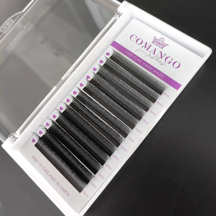 CoMango Wimpernverlängerung, schwarze Volumen-Fans, natürlich - Bild 5