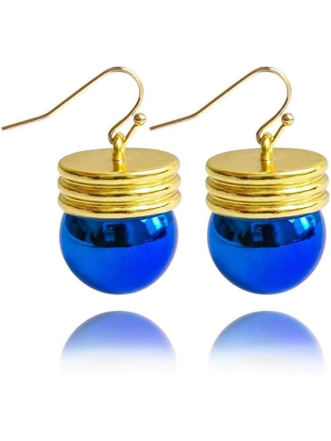 RUIYI Baumelnde Ohrringe, Messing, Gold, Kristall, Unisex - Bild 1
