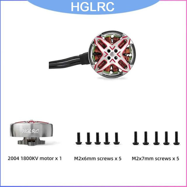HGLRC SPECTER 2004 1800KV Brushless Motor, silver - Bild 1