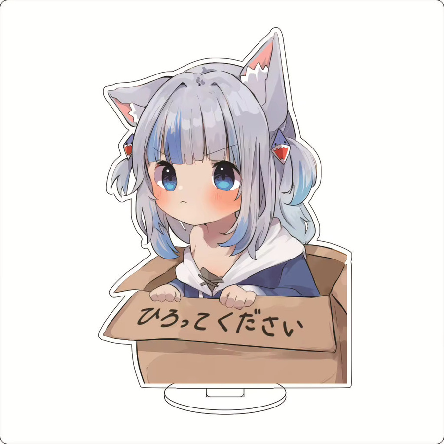 Bandai Hololive Gawr Gura Figur, Acryl-Figurenständer, 16cm - Bild 2